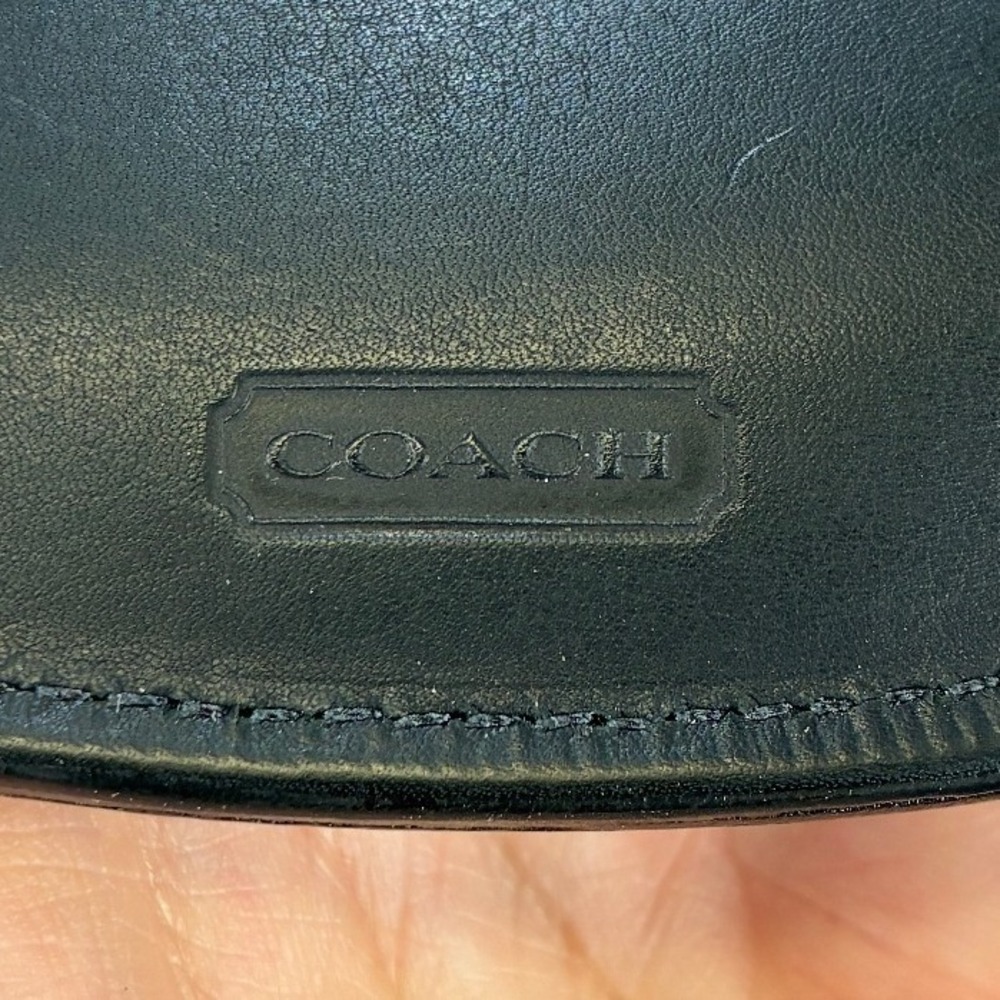 Coach Coin Case Classic Womens OS Black Leather 4848 Vintage Zip Pouch Wallet - Picture 2 of 8